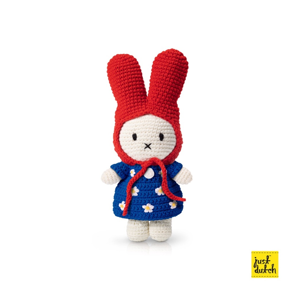 Handmade Crochet Red Miffy Ear Bonnet - Picture 2 of 2
